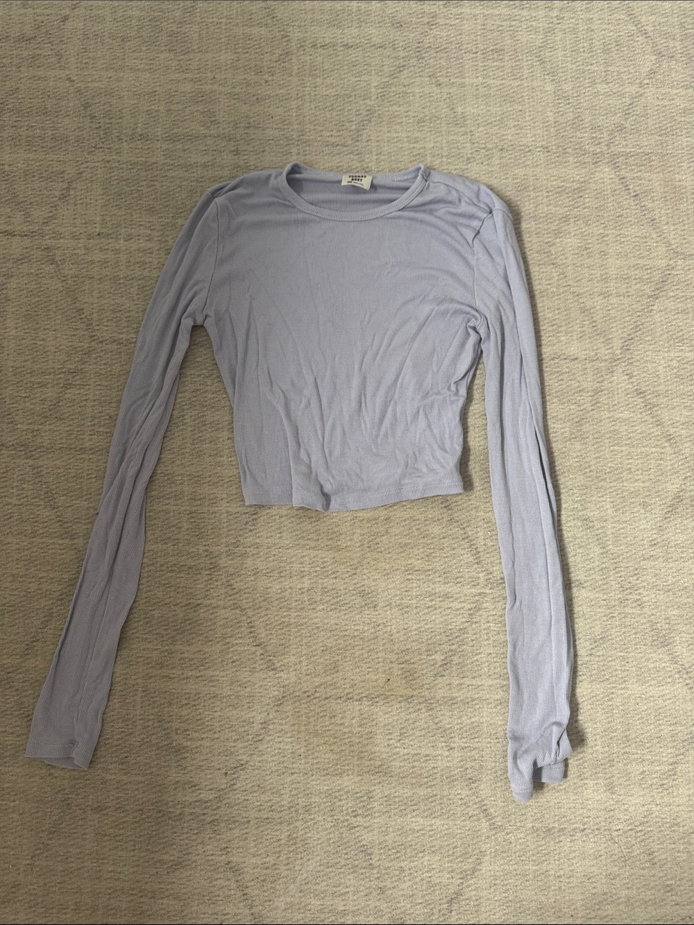 TNA Women’s Long Sleeve Crop Top - Light Lavender